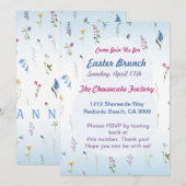 Invitation Petit Fleur sauvage Pâques E-Vite - Personnalisabl (Devant / Derrière)