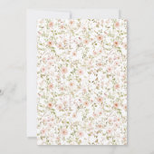 Invitation Petit fleur sauvage rose mignon boho bébé douche (Dos)