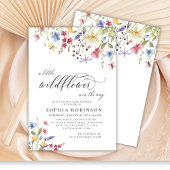 Invitation Petit Fleur sauvage Script Baby shower Boho