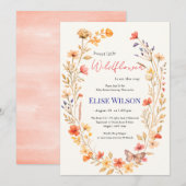 Invitation Petit fleur sauvage sucré en route (Devant / Derrière)