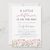 Invitation Petit Fleur sauvage sur le chemin Baby shower (Devant)