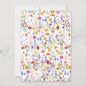 Invitation Petit Fleur sauvage sur le chemin Baby shower (Dos)