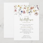 Invitation Petit Fleur sauvage Sur Le Chemin Baby shower Flor (Devant / Derrière)