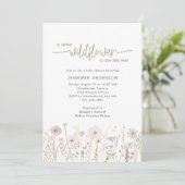 Invitation Petit Fleur sauvage Sur Le Chemin Baby shower Flor (Debout devant)