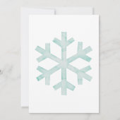 Invitation Petit flocon de neige Baby shower d'hiver (Dos)