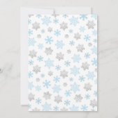 Invitation Petit Flocon de neige, Hiver ONE derland Premier a (Dos)