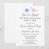 Invitation Petit Flocon de neige - Révélation de genre hivern (Devant / Derrière)