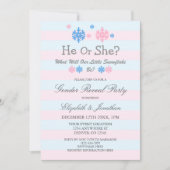 Invitation Petit Flocon de neige - Révélation de genre hivern (Devant)