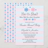 Invitation Petit Flocon de neige - Révélation de genre hivern (Devant / Derrière)