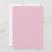 Invitation Petit Flocon de neige rose Bois rustique Premier a (Dos)