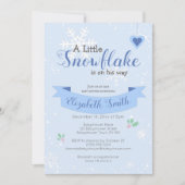 Invitation Petit flocon de neige sur le chemin Babyshower inv (Devant)