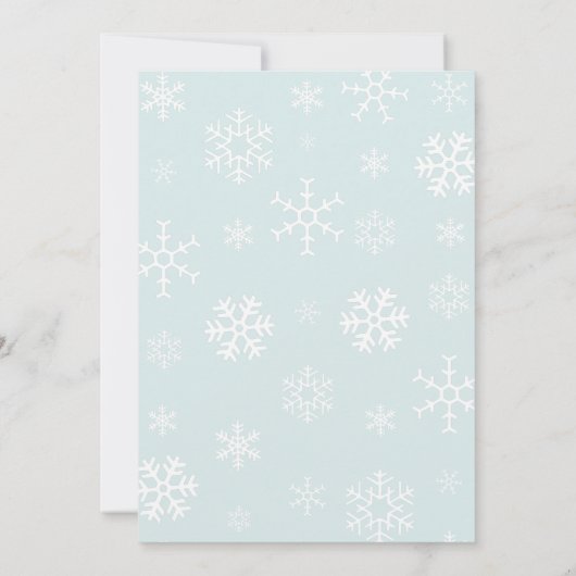 Invitation Petit flocon de neige sur le chemin Babyshower inv (Dos)