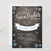 Invitation Petit flocon de neige sur le chemin Babyshower inv (Devant)