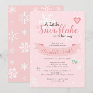 Invitation Petit flocon de neige sur le chemin de l'invitatio