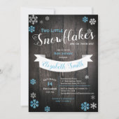 Invitation Petit flocon de neige sur le chemin de l'invitatio (Devant)
