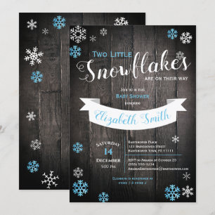 Invitation Petit flocon de neige sur le chemin de l'invitatio