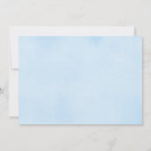 Invitation Petit flocon d'or bleu baby shower (Dos)