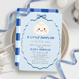 Invitation Petit Garçon au Nœud Bleu Baby Shower