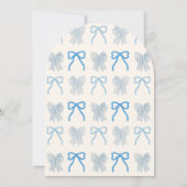 Invitation Petit Garçon Baby Shower Dumpling Bleu Rayures (Dos)