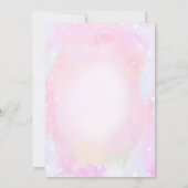 Invitation Petit garçon Baby shower fille bébé (Dos)