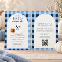 Petit garçon Boo Fantôme Arc Bleu Code QR Baby Sho