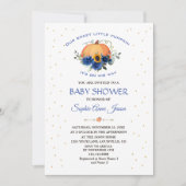 Invitation Petit garçon Citrouille Floral Thanksgiving Baby s (Devant)