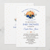 Invitation Petit garçon Citrouille Floral Thanksgiving Baby s (Devant / Derrière)