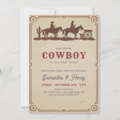 Invitation Petit Garçon Cowboy Fête de Naissance (Devant)