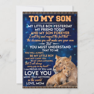 Invitation Petit garçon d'hier ami aujourd'hui - Maman lion à