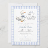 Invitation Petit Garçon Dinde Bleu Baby Shower (Devant)