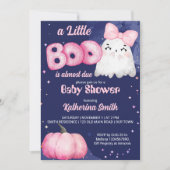 Invitation Petit garçon Halloween bébé fille fantôme baby sho (Devant)