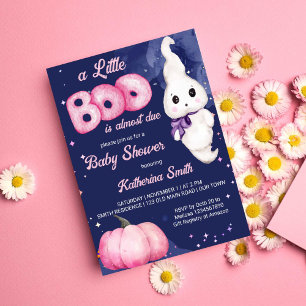 Invitation Petit garçon Halloween bébé fille fantôme baby sho
