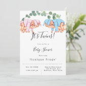 Invitation Petit Garçon Le bras de maman C’est un Baby shower (Debout devant)