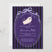 Invitation Petit garçon mignon fantôme Halloween baby shower  (Devant)