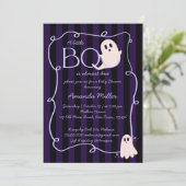 Invitation Petit garçon mignon fantôme Halloween baby shower (Debout devant)