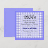 Invitation Petit garçon musulman Aqiqah (Devant / Derrière)