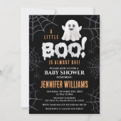 Invitation Petit garçon noir presque dû fantôme baby shower (Devant)