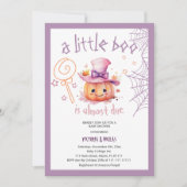 Invitation Petit garçon presque dû Halloween Baby Girl Douche (Devant)