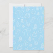 Invitation Petit garçon sur les bras de maman Rosaire Bleu Ch (Dos)