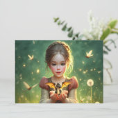 Invitation Petit gardien de dragon avec papillons (Debout devant)