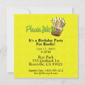 Invitation Petit gâteau d'anniversaire - kangourou (Dos)