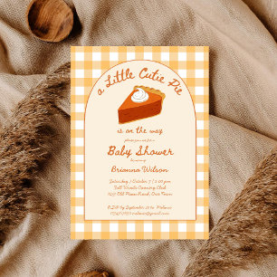 Invitation Petit gâteau de citrouille adorable douche de bébé
