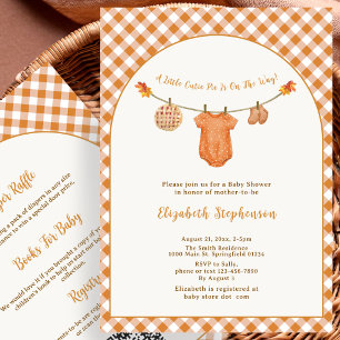 Invitation Petit gâteau gingham Ligne de vêtements Baby Showe