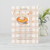 Invitation Petit gâteau Pumpkin Pie Fête bébé automne (Debout devant)