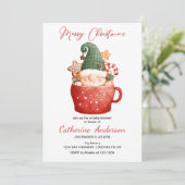 Invitation Petit Gnome de Noël mignon dans un Baby shower de  (Debout devant)