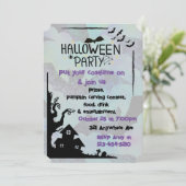 Invitation Petit Halloween chauve-souris (Debout devant)