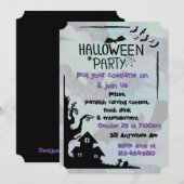 Invitation Petit Halloween chauve-souris (Devant / Derrière)