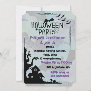 Invitation Petit Halloween chauve-souris