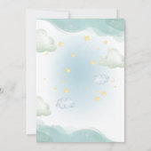 Invitation petit homme aventure attend le baby shower (Dos)