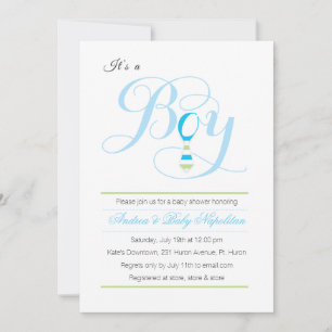 Invitation Petit Homme  Baby shower